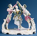 Pas de Trois, Ludwigsburg Porcelain Manufactory German, Hard-paste porcelain, German, Ludwigsburg
