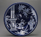Plate, Faience (tin-glazed earthenware), French, Nevers