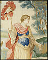 Erminia and the Shepherd (from a set of Scenes from Gerusalemme Liberata), Designed by Domenico Paradisi (Italian, active 1689–1721), Wool, silk (16-18 warps per inch, 7 per cm.), Italian, Rome