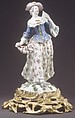 Dancing Woman, Meissen Manufactory  German, Hard-paste porcelain, gilt-bronze, German, Meissen