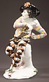 Frightened Harlequin, Meissen Manufactory (German, 1710–present), Hard-paste porcelain, German, Meissen