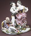 Indiscreet Harlequin, Meissen Manufactory  German, Hard-paste porcelain, German, Meissen