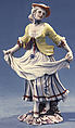 Dancing girl (Columbine), Doccia Porcelain Manufactory (Italian, 1737–1896), Soft-paste porcelain, Italian, Florence