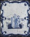 Stove tile, Glazed pottery, Russian