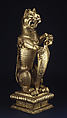 Leopard holding a shield, Elkington &amp; Co. (British, Birmingham, 1829–1963), Silver on base metal, British, Birmingham, after British, London original