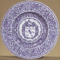 Plate, Hard-paste porcelain, Chinese, for Portuguese market
