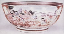 Punch bowl, Hard-paste porcelain, Chinese, for British or Continental European market