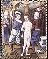The Flagellation (one of a series), Painted enamel on copper, partly gilt, French