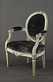 Oval-back armchair, Walnut, Swedish