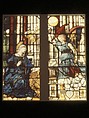 The Annunciate Virgin (one of a pair), Colored, stained, and enameled glass, French, Paris