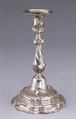 Candlestick (one of a pair), Jonas Thomasson Ronander (1717–1786, working after 1749), Silver, Swedish, Stockholm