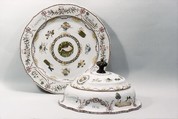 Plate (part of a service), Hard-paste porcelain, Chinese, for Portuguese market