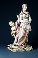 Chinese empress and attendant, Ludwigsburg Porcelain Manufactory German, Hard-paste porcelain, German, Ludwigsburg