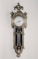 Wall clock-barometer (baromètre et thermomètre en cartel), Clockmaker: Lange de Bourbon (French, active 1750–75), Gilt-bronze, tortoiseshell, steel, oak, French, Paris