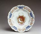Plate, Hard-paste porcelain, Chinese, for French market