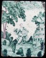 Stove tile, Glazed pottery, Russian