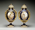 Vase (vase à perles) (one of a pair), Sèvres Manufactory (French, 1740–present), Soft-paste porcelain, French, Sèvres