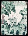 Stove tile, Glazed pottery, Russian