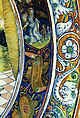 Bowl with Saint Nicholas of Tolentino, Maiolica (tin-glazed earthenware), lustered, Italian, Gubbio
