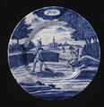 Plate (part of a set), De Porceleyne Bijl, Tin-glazed earthenware, Dutch, Delft