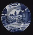 Plate (part of a set), De Porceleyne Bijl, Tin-glazed earthenware, Dutch, Delft