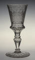 Standing cup with cover, Glass, German, Silesia