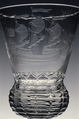 Standing cup with cover, Glass, German, Saxony with Dutch cutting