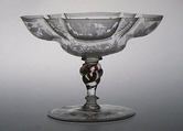 Sweetmeat glass, Glass, Bohemian