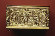 Table clock, Johann Reinhold the Elder (ca. 1550–1596), Case: gilt brass; movement: iron, German, Augsburg