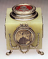 House of Carl Fabergé, Bowenite, silver, enamel, glass, Russian, St. Petersburg