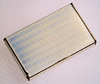 White Cigarette Case, House of Carl Fabergé, Gold, silver, guilloché enamel, rose-cut diamond, Russian, St. Petersburg