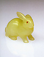 Rabbit, House of Carl Fabergé, Bowenite, cabochon ruby, Russian, St. Petersburg