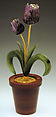 Two Tulips, House of Carl Fabergé, Amethyst quartz, diamond, nephrite, red jasper, gold, Russian, St. Petersburg