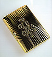 Imperial Presentation Cigarette Case, House of Carl Fabergé, Bicolor gold, platinum, rose-, brilliant-, and briolette-cut diamond., Russian, St. Petersburg