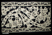 Border, Cutwork, punto in aria, linen, Italian