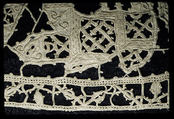 Border, Cutwork, punto in aria, linen, Italian