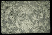 Cap crown (part of a garniture), Muslin, drawnwork, French
