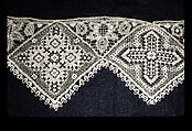 Fragment, Embroidered net, French or German