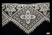 Fragment, Embroidered net, French or German