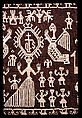 Border, Embroidered net, buratto, Italian, possibly Sardinia