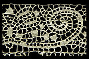 Piece, Needle lace, punto in aria, Belgian