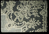 Handkerchief, Needle lace, Brussels needle lace, Point de Gaze, linen, Belgian, Brussels