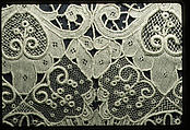 Edging, Linen, needle lace, possibly Belgian