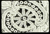 Border (one of four), Needle lace, point d’Alençon, French