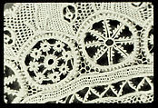 Border (one of four), Needle lace, point d’Alençon, French