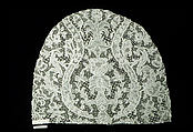 Cap crown, Needle lace, point d'Argentan, French