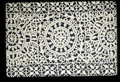 Border, Needle lace, punto in aria, Italian, Naples