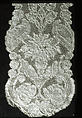 Pair of lappets and papillon, Bobbin lace, Brussels lace, point d'Angleterre, linen, Flemish