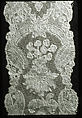 Pair of lappets and papillon, Bobbin lace, Brussels lace, point d'Angleterre, linen, Flemish