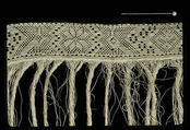 Fragment, Needle lace, punto di Ragusa, Italian